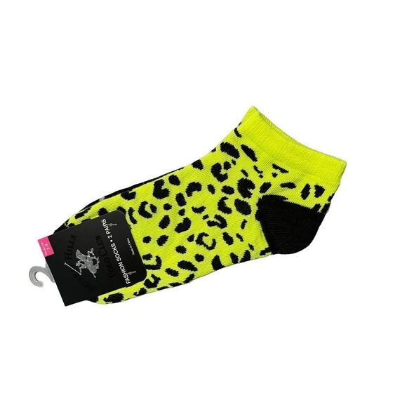 Bhpc Low‎ Cut Women's Socks Bright Leopard/Dot Print - Picture 1 of 2